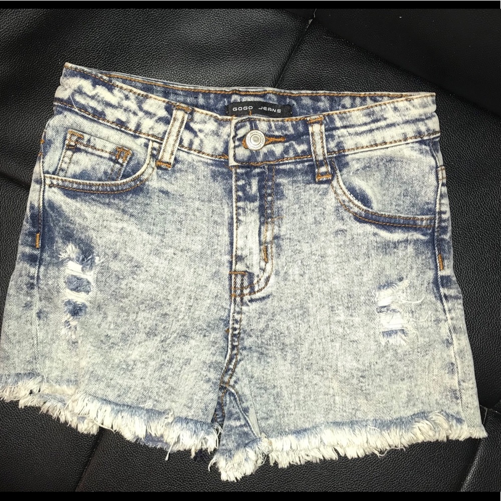 High waisted jean short
